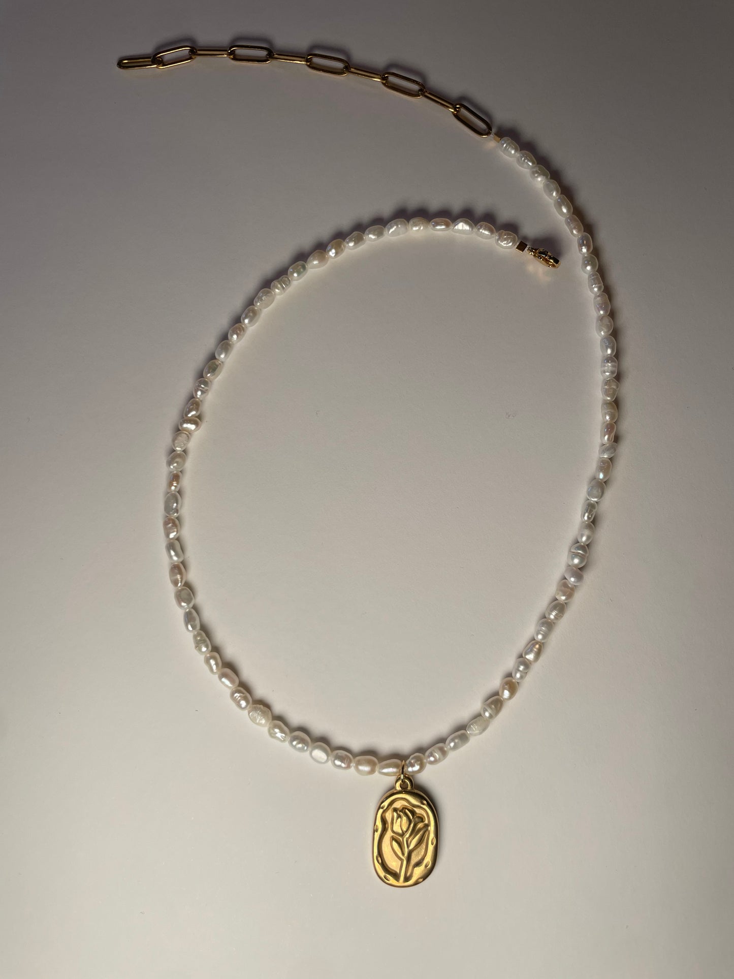 Fresh Water Pearls with Floral Pendant