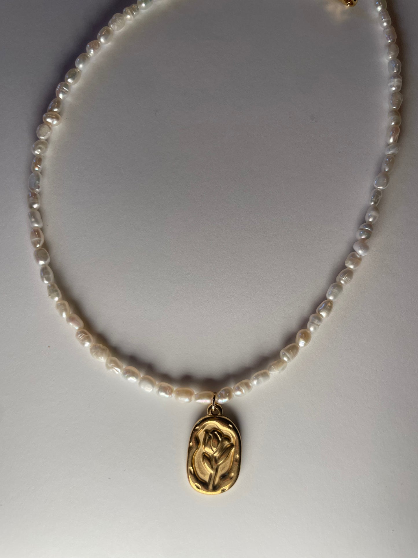 Fresh Water Pearls with Floral Pendant