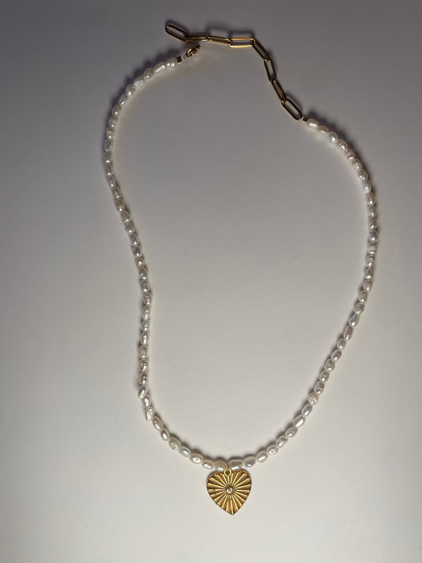 Fresh Water Pearls with Heart Pendant